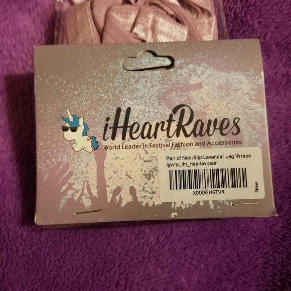 iHeartRaves NonSlip Lavender LegWraps - Picture 2 of 2